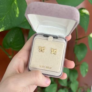 Vintage Butterfly 14k gold earrings